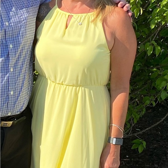 Blue Rain Wedding Guest Dress (Yellow) Size M - Picture 2 of 10